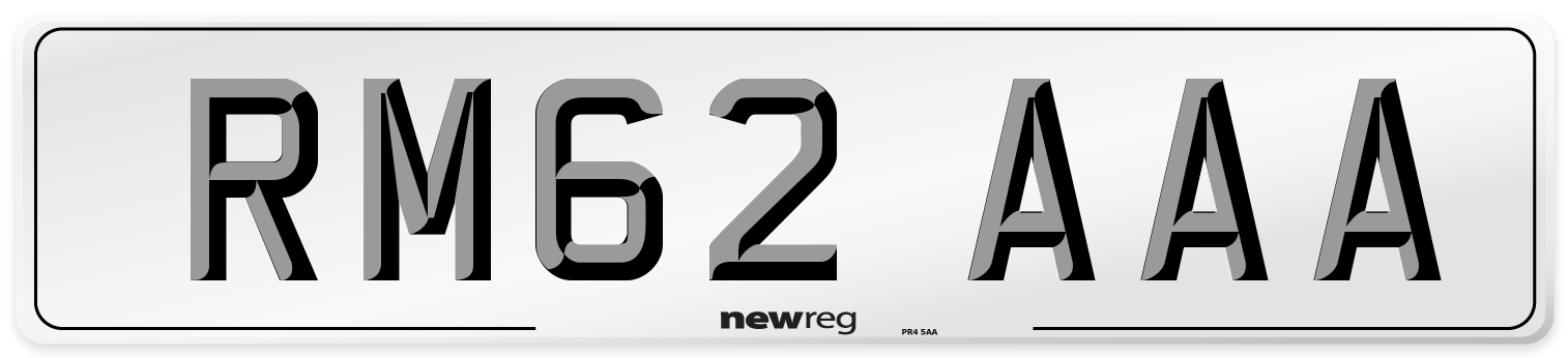 RM62 AAA Number Plate from New Reg
